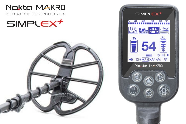 Nokta/Makro Simplex+ mit Funkkopfh&ouml;rer und zus&auml;tzlicher kleiner Spule SP24